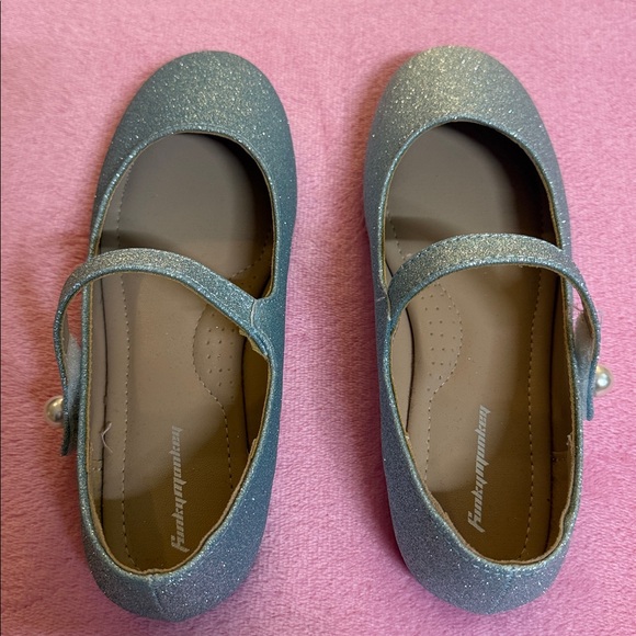 Light blue glitter girls dress shoes - Picture 6 of 6